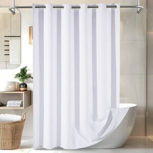 Cocosity Hookless Waffle Weave Waterproof Shower Curtain 70" x 84" White